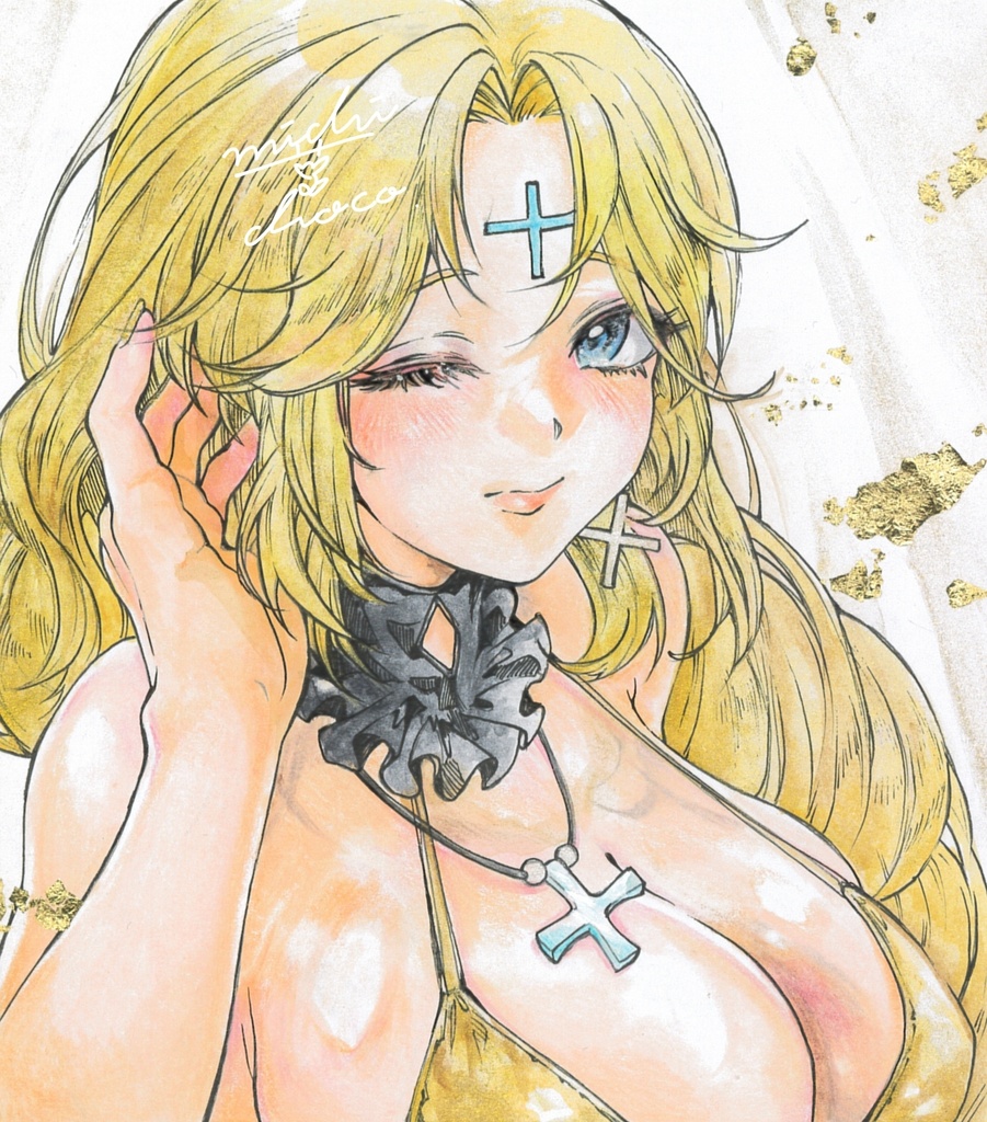 【勝利の女神:NIKKE】ラプンツェル 小色紙原画