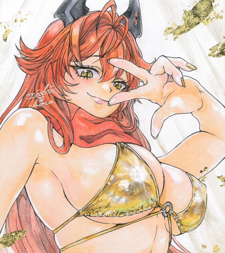 【勝利の女神:NIKKE】レッドフード 小色紙原画