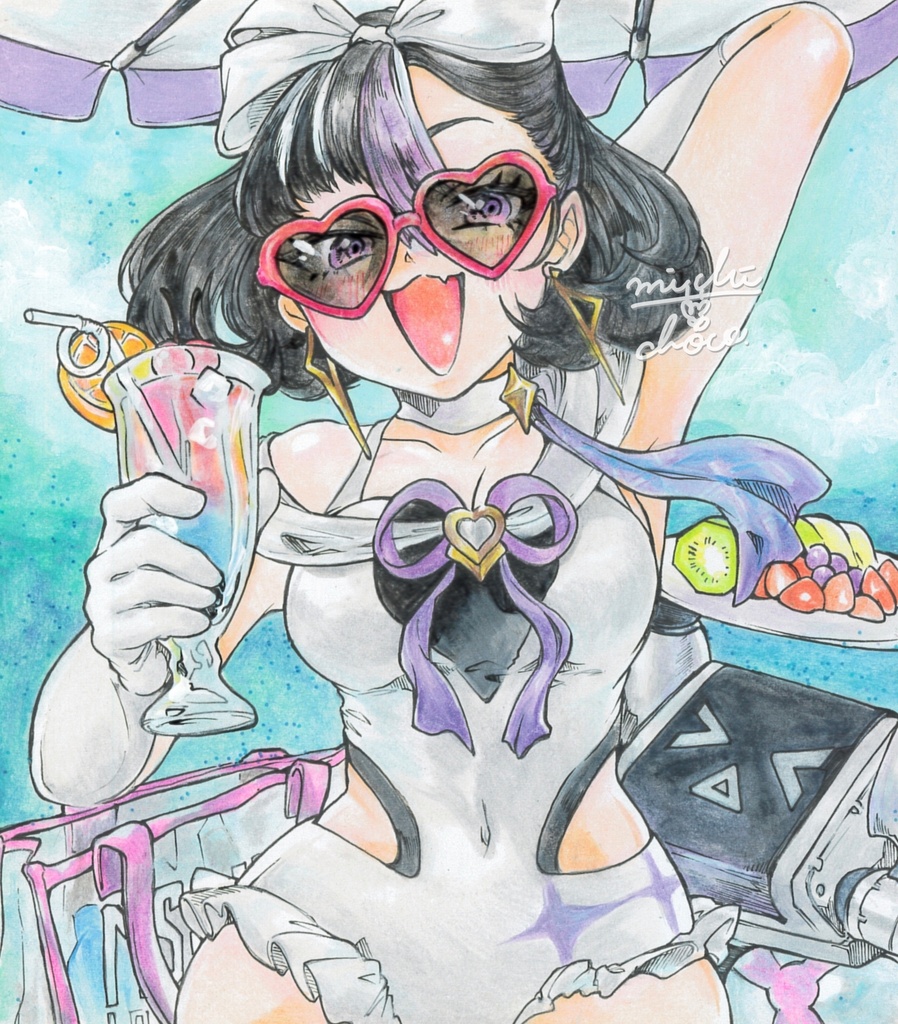 【勝利の女神:NIKKE】シュエン 小色紙原画