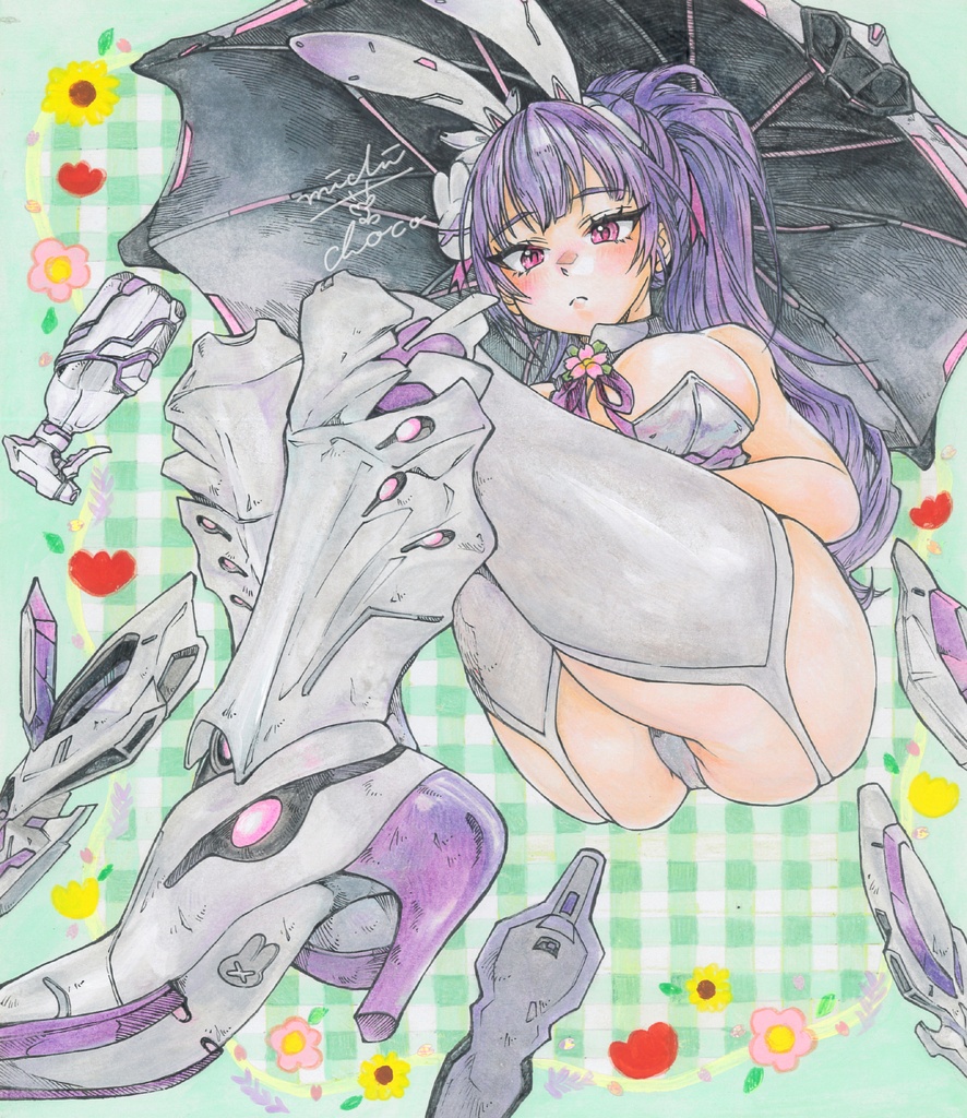 【勝利の女神:NIKKE】フローラ 色紙原画