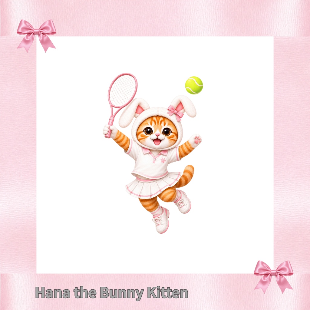Hana the Bunny Kitten デジタルペーパー5枚セット Vol.1
