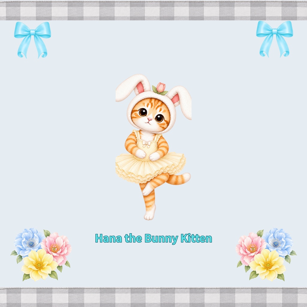 Hana the Bunny Kitten デジタルペーパー5枚セット Vol.1