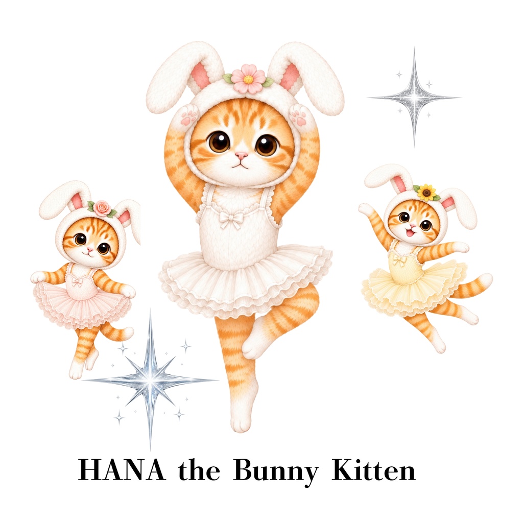 Hana the Bunny Kitten デジタルペーパー 5枚セット Vol.2