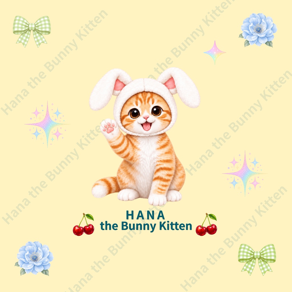 Hana the Bunny Kitten デジタルペーパー 5枚セット Vol.2