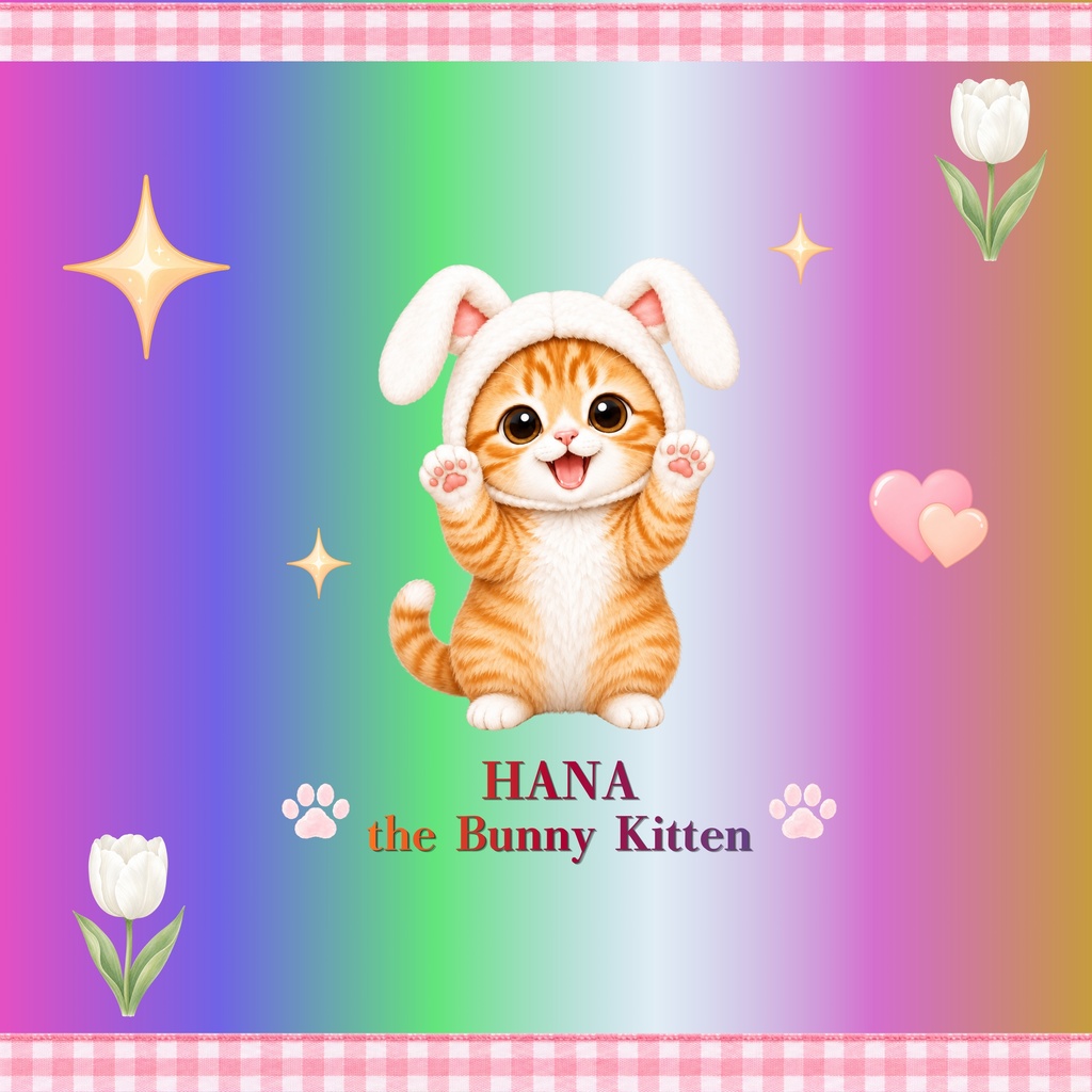Hana the Bunny Kitten デジタルペーパー 5枚セット Vol.2