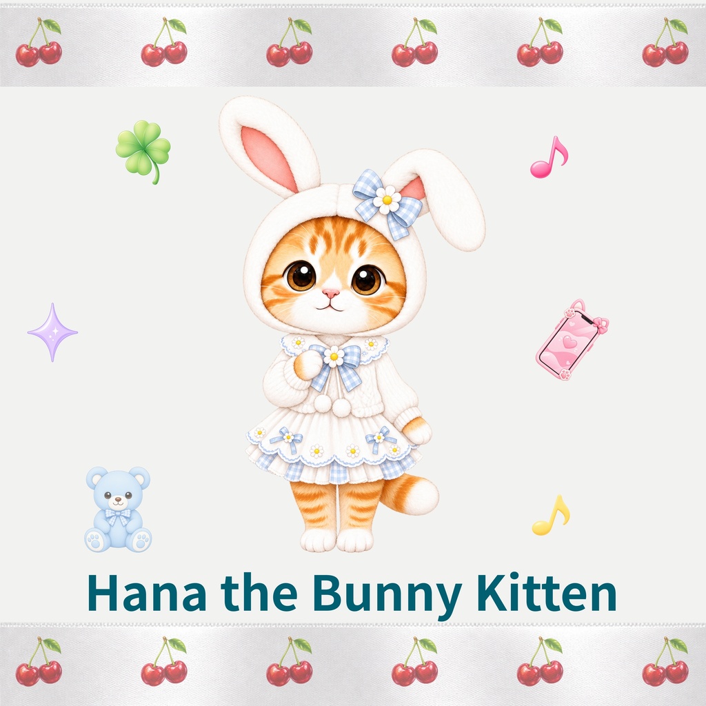 Hana the Bunny Kitten デジタルペーパー 5枚セット Vol.2