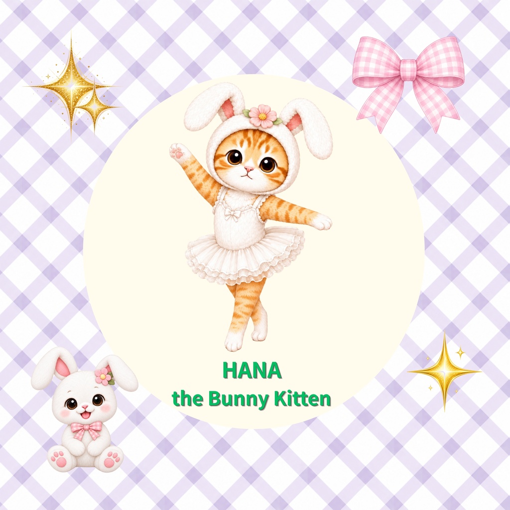 Hana the Bunny Kitten デジタルペーパー 壁紙向け 5枚セット Vol.3