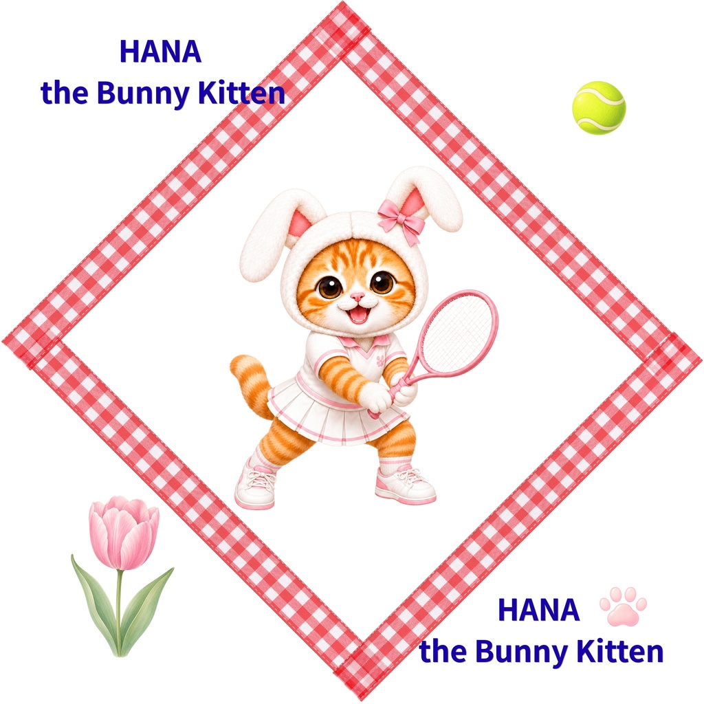Hana the Bunny Kitten デジタルペーパー 壁紙向け 5枚セット Vol.3