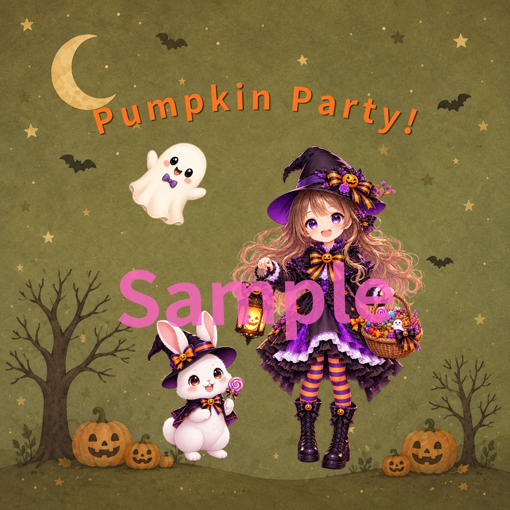 ハロウィン デジタルペーパー 5枚セット