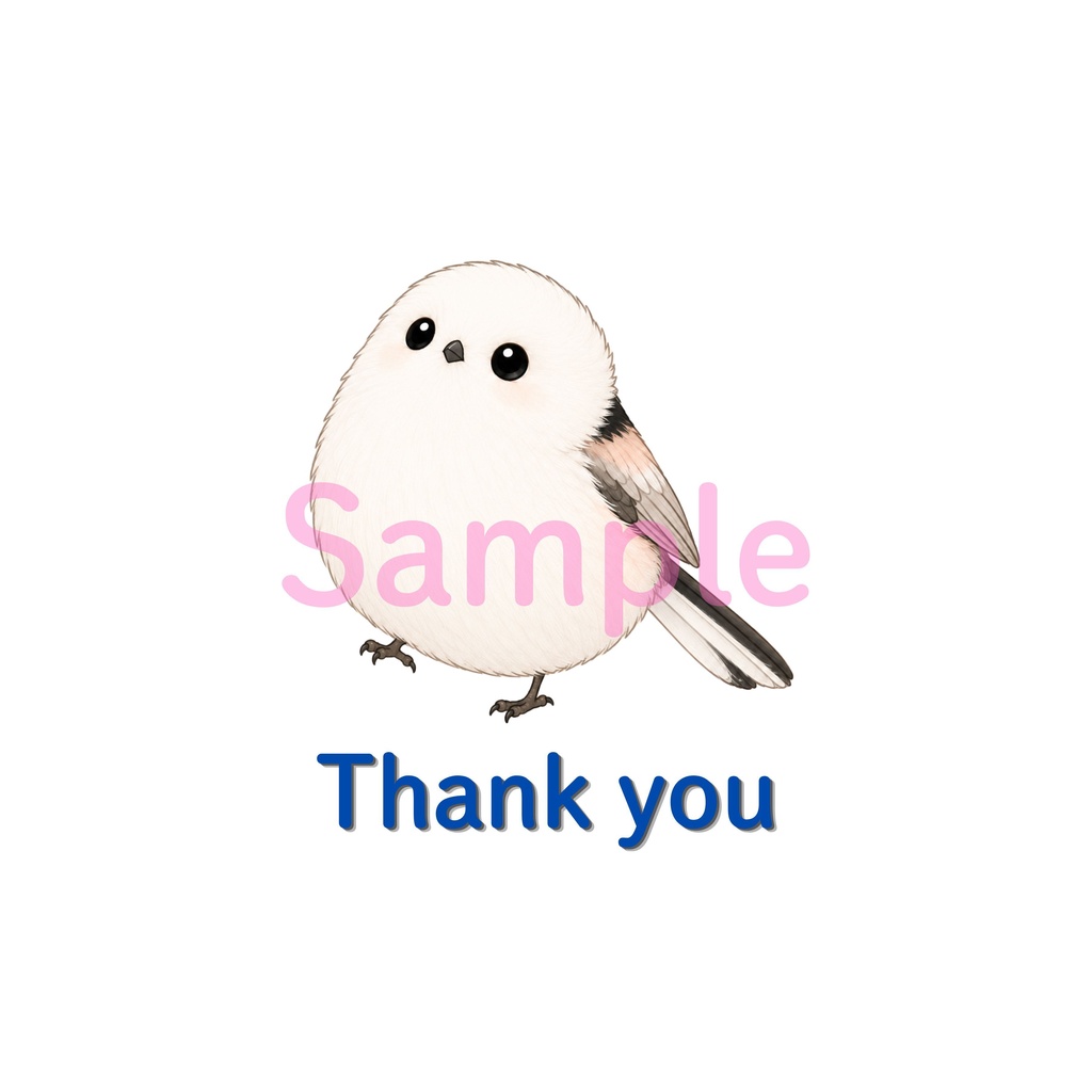 シマエナガ Thank you デジタルペーパー 5枚セット