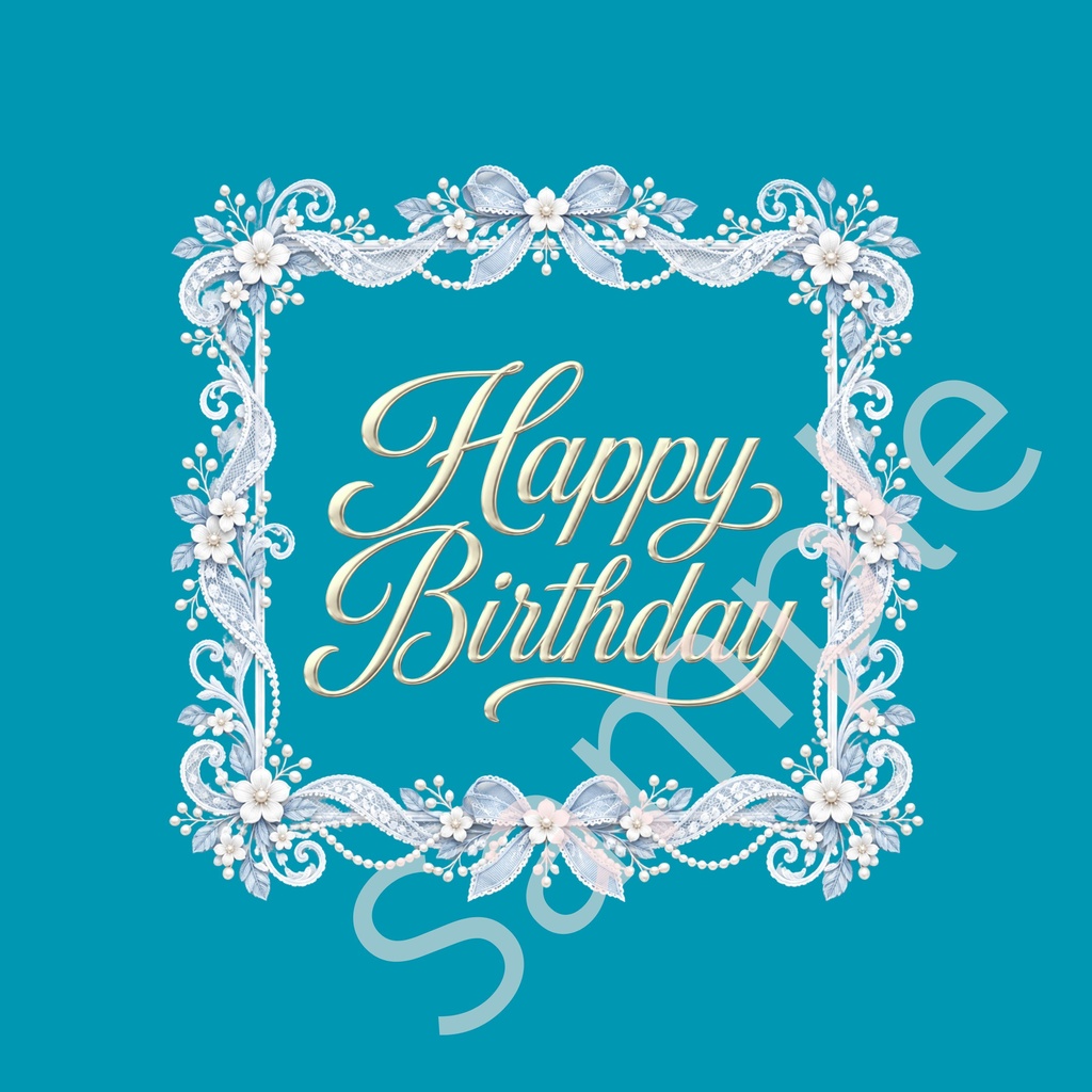 Happy Birthday デジタルペーパー10枚 ①