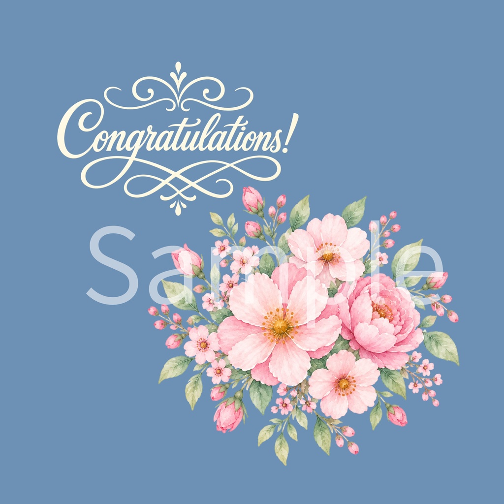 Congratulations デジタルペーパー 10枚セット ①(同柄10色色違い)