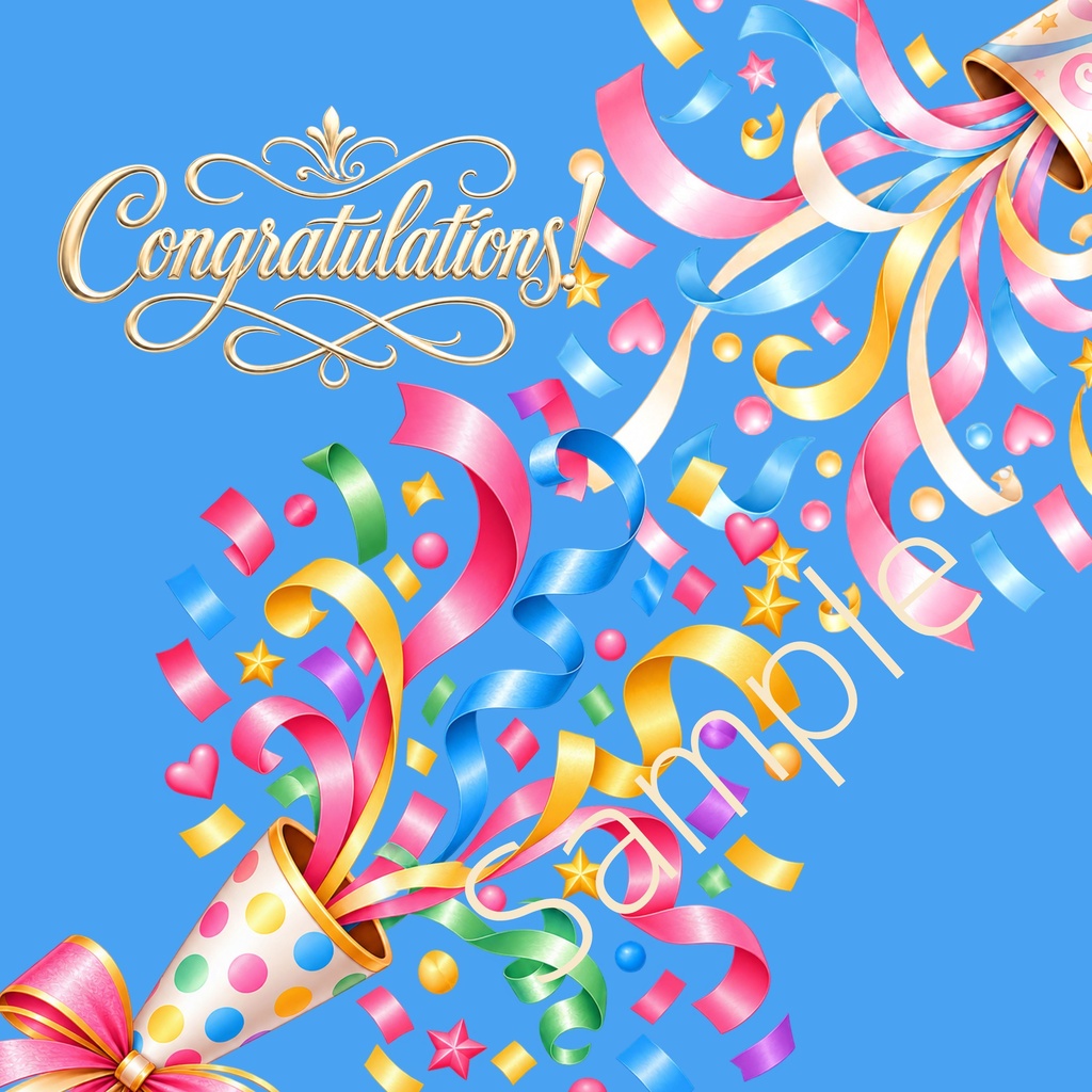 Congratulations デジタルペーパー ② 10枚(クラッカー)