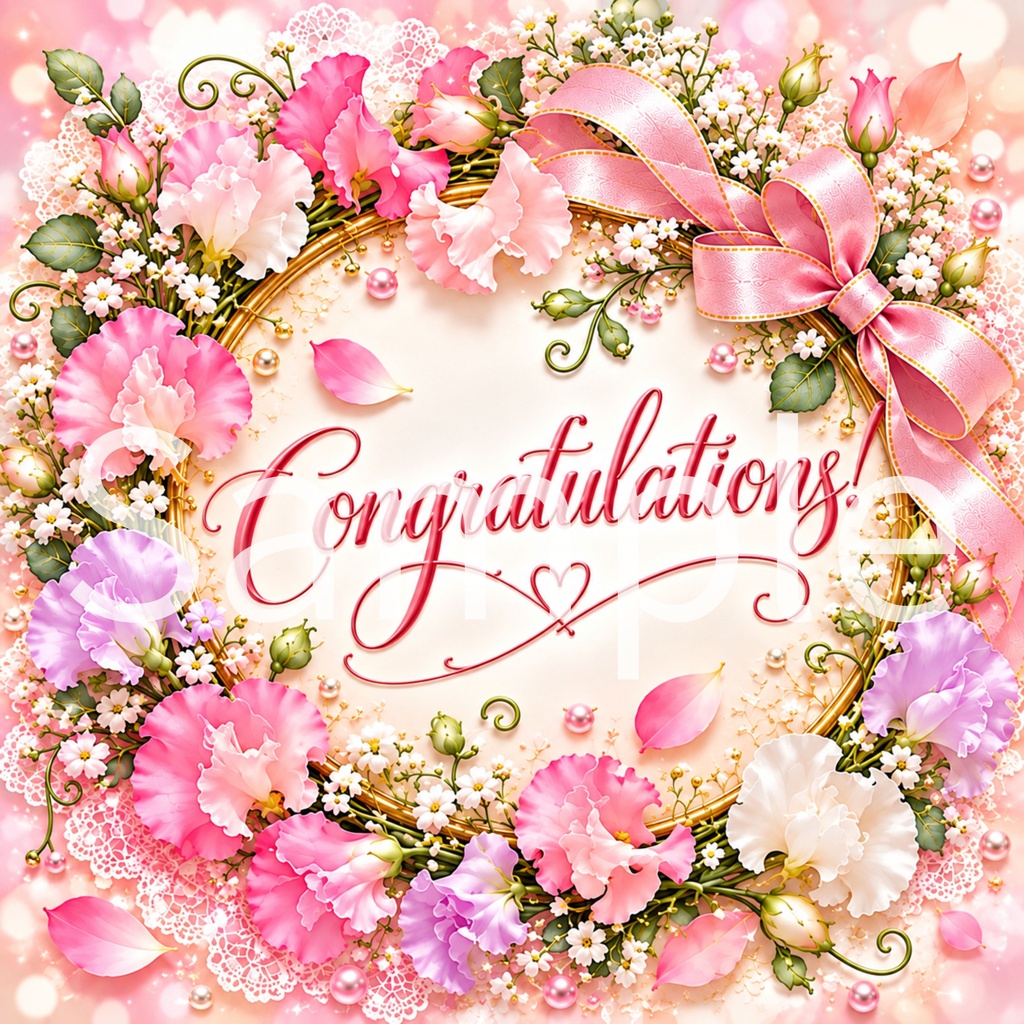 Congratulations デジタルペーパー ③ 5枚