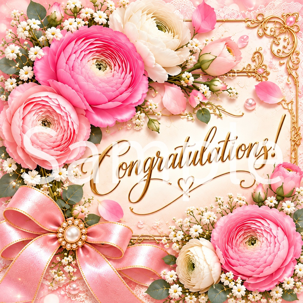 Congratulations デジタルペーパー ④ 5枚セット