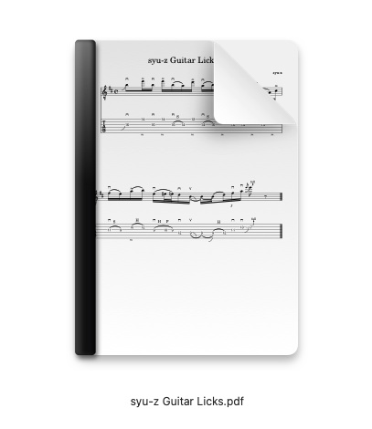 Syu-z Guitar Licks 1 ~ 10