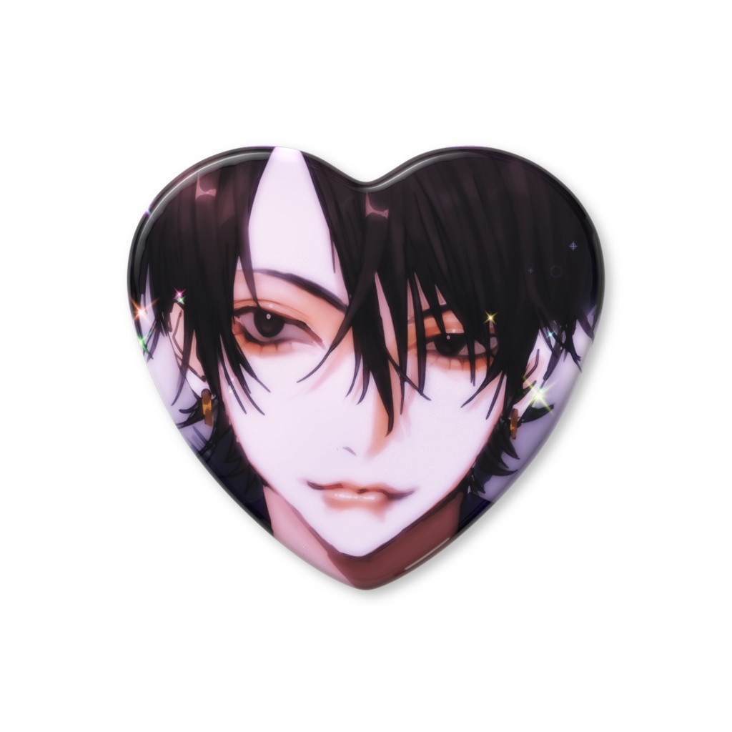 のじもんさん激メロハート缶バッジ