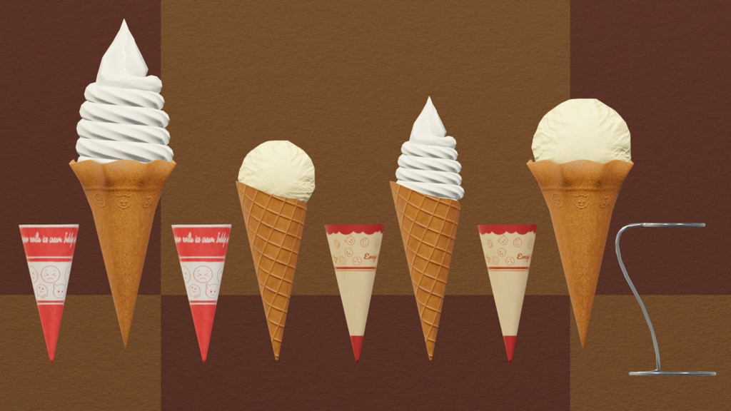 えもじアイスクリーム えもじソフトクリーム Emoji ice cream & Emoji soft serve