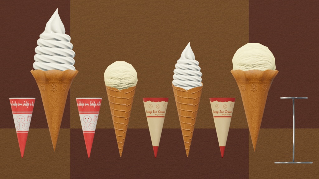 えもじアイスクリーム えもじソフトクリーム Emoji ice cream & Emoji soft serve