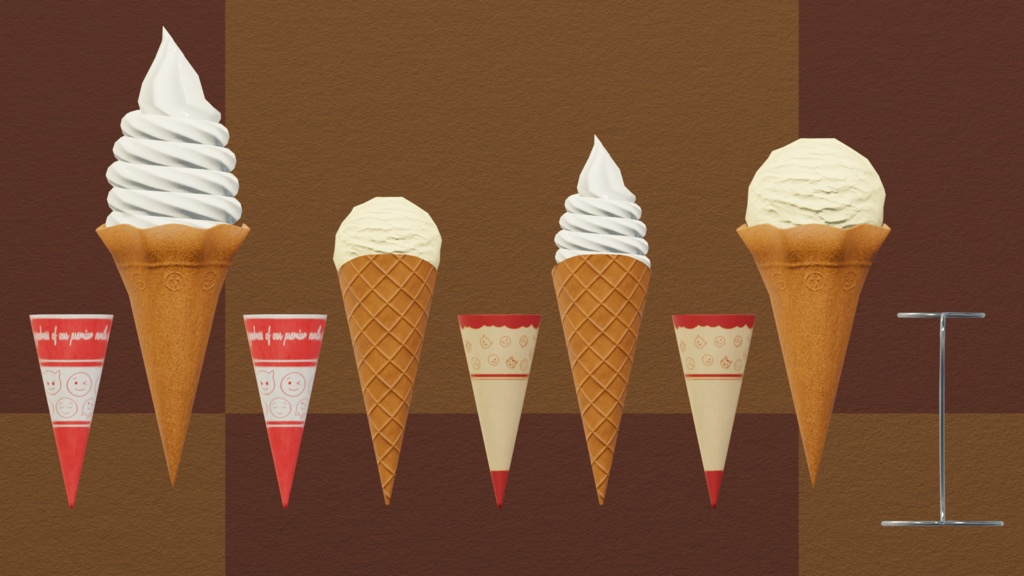 えもじアイスクリーム えもじソフトクリーム Emoji ice cream & Emoji soft serve