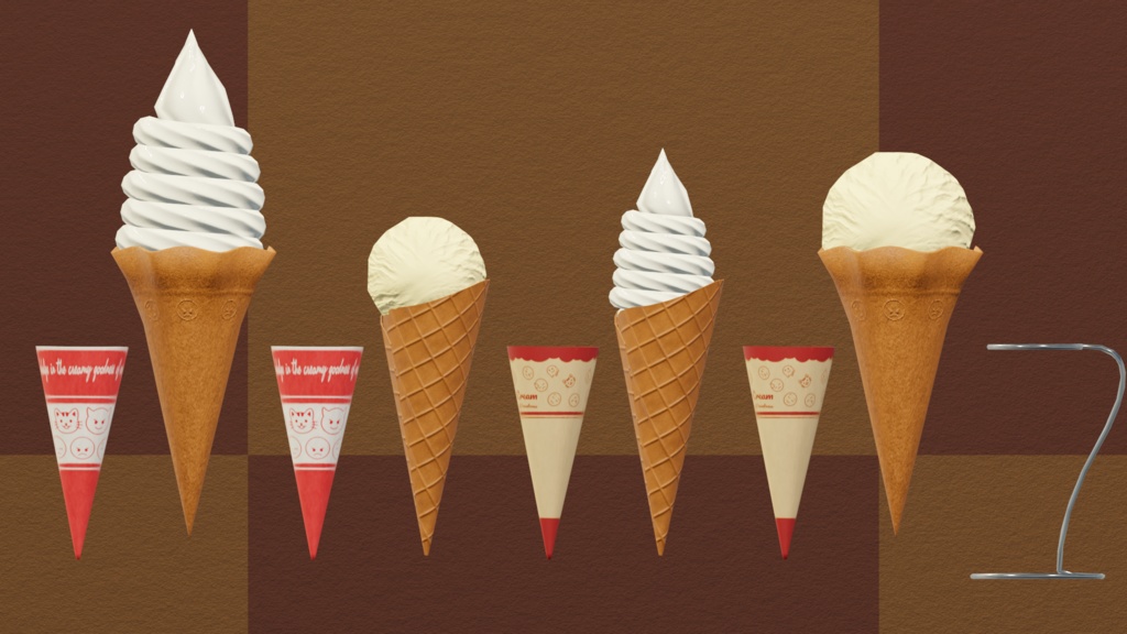 えもじアイスクリーム えもじソフトクリーム Emoji ice cream & Emoji soft serve