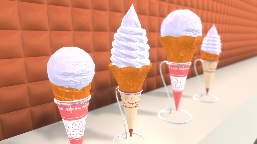 えもじアイスクリーム えもじソフトクリーム Emoji ice cream & Emoji soft serve