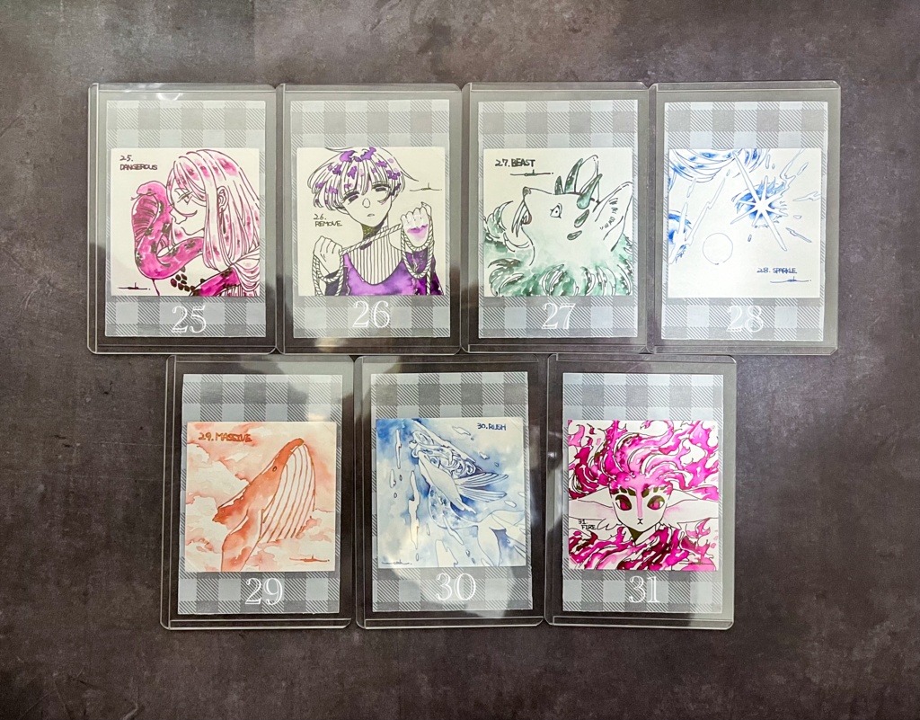 インクトーバーミニ原画17〜31