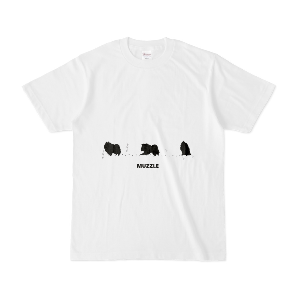 White dog Silhouette collection（犬の姿Tシャツ）