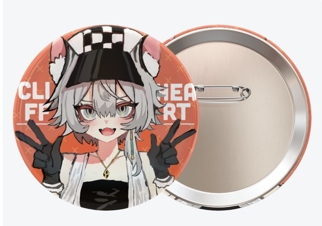 クリフハート　100mm缶バッジ