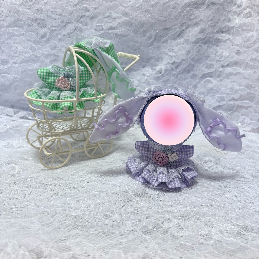 ꪆৎうさみみぼうしとお花のワンピースꪆৎ