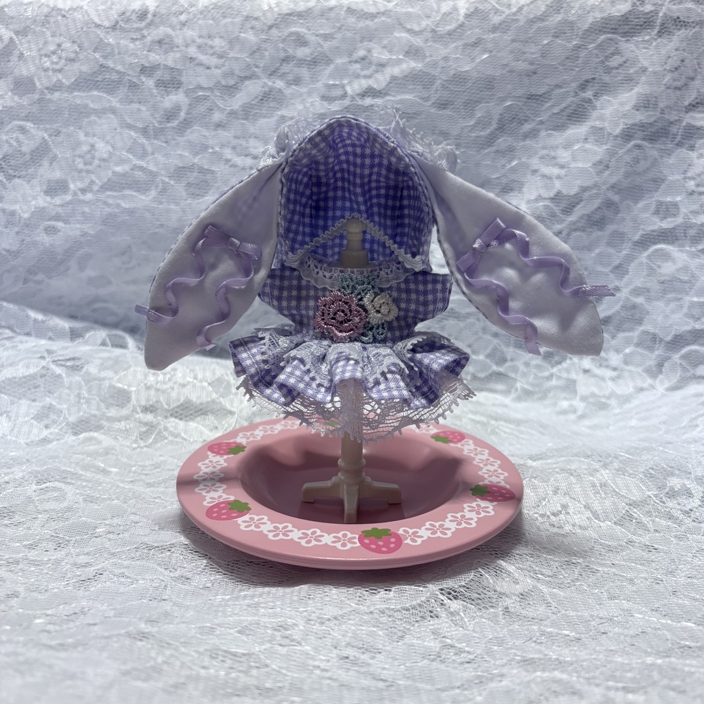 ꪆৎうさみみぼうしとお花のワンピースꪆৎ