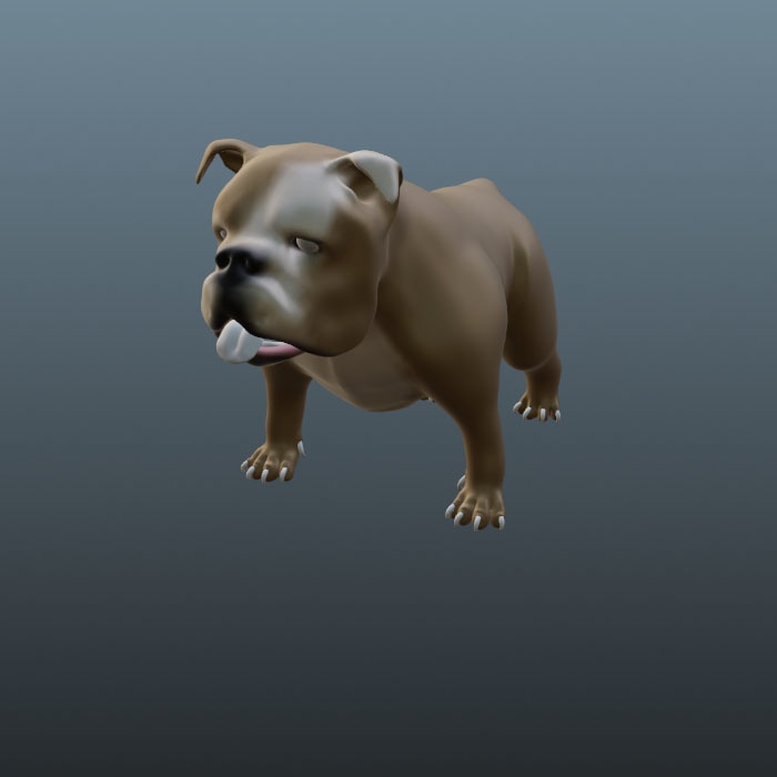 ブルドック 犬 Blender Vi6 Booth