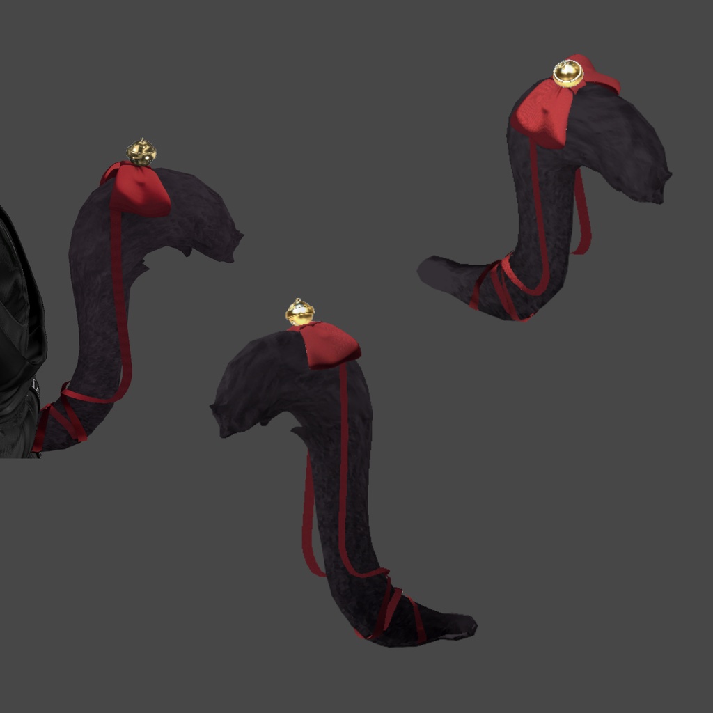 ふわふわりぼんのねこしっぽ