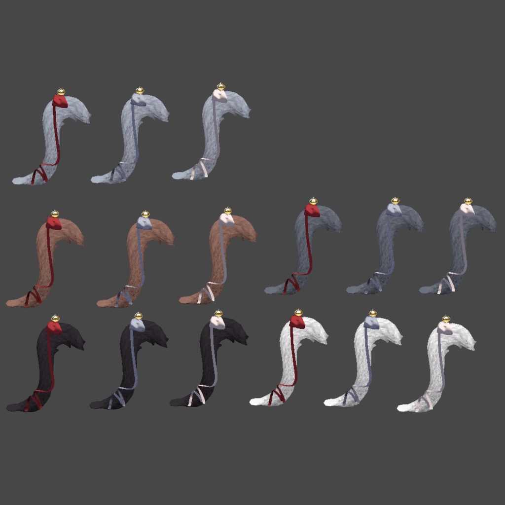 ふわふわりぼんのねこしっぽ