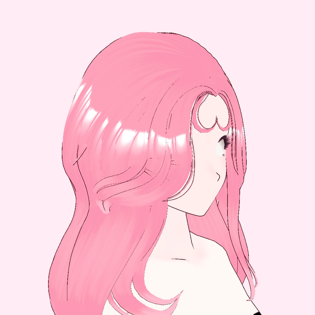 【vroid】♡ ハート前髪ヘアスタイル ♡