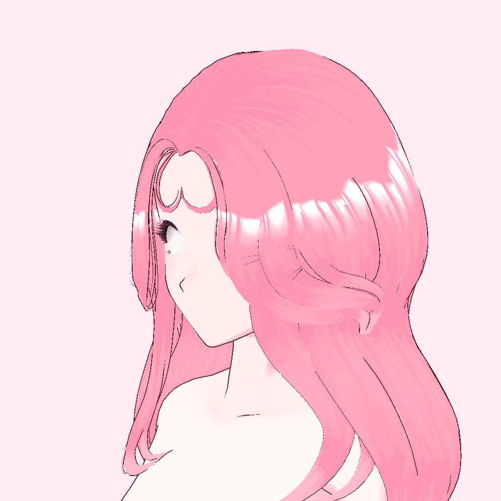 【vroid】♡ ハート前髪ヘアスタイル ♡