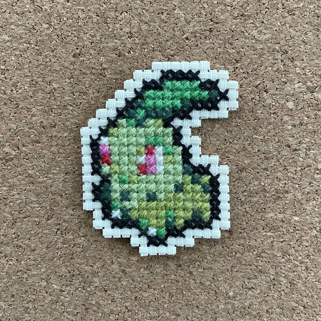 ポケモン チコリータ ドット 8bit 刺繍 ヤンミーちゃん Booth