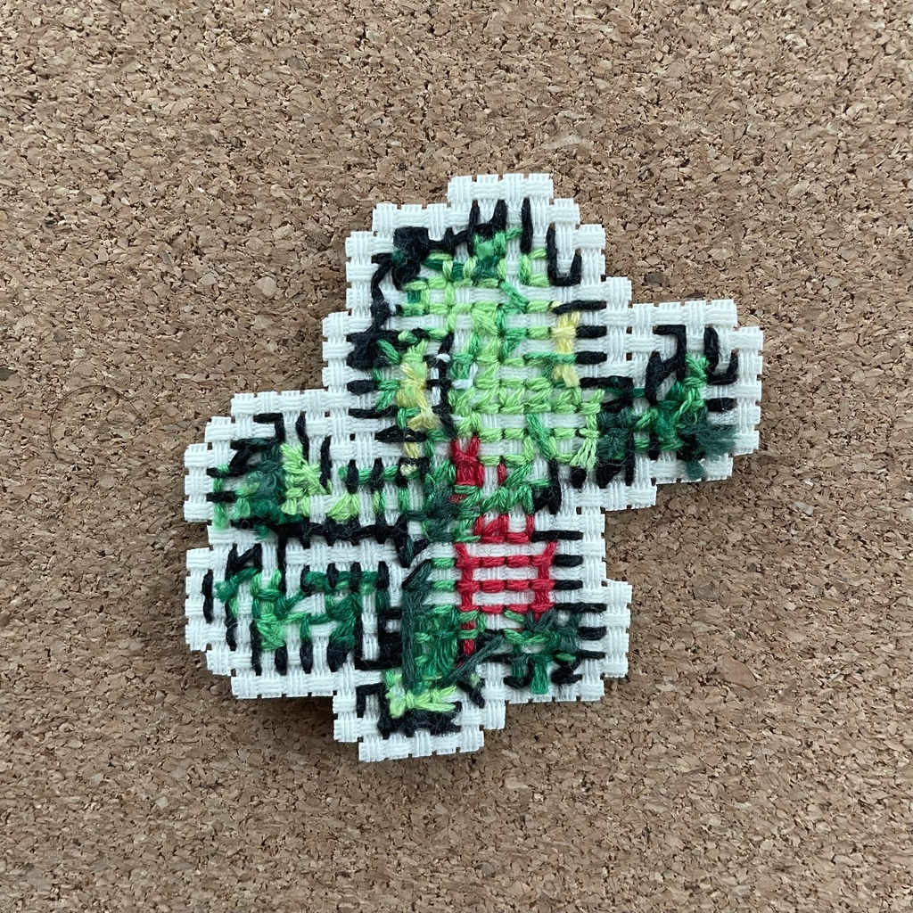 ポケモン キモリ ドット 8bit 刺繍