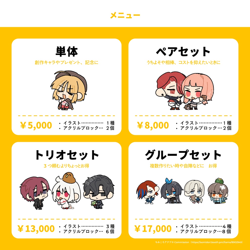 【イラスト+アクブロ】ちみころアクブロCommission