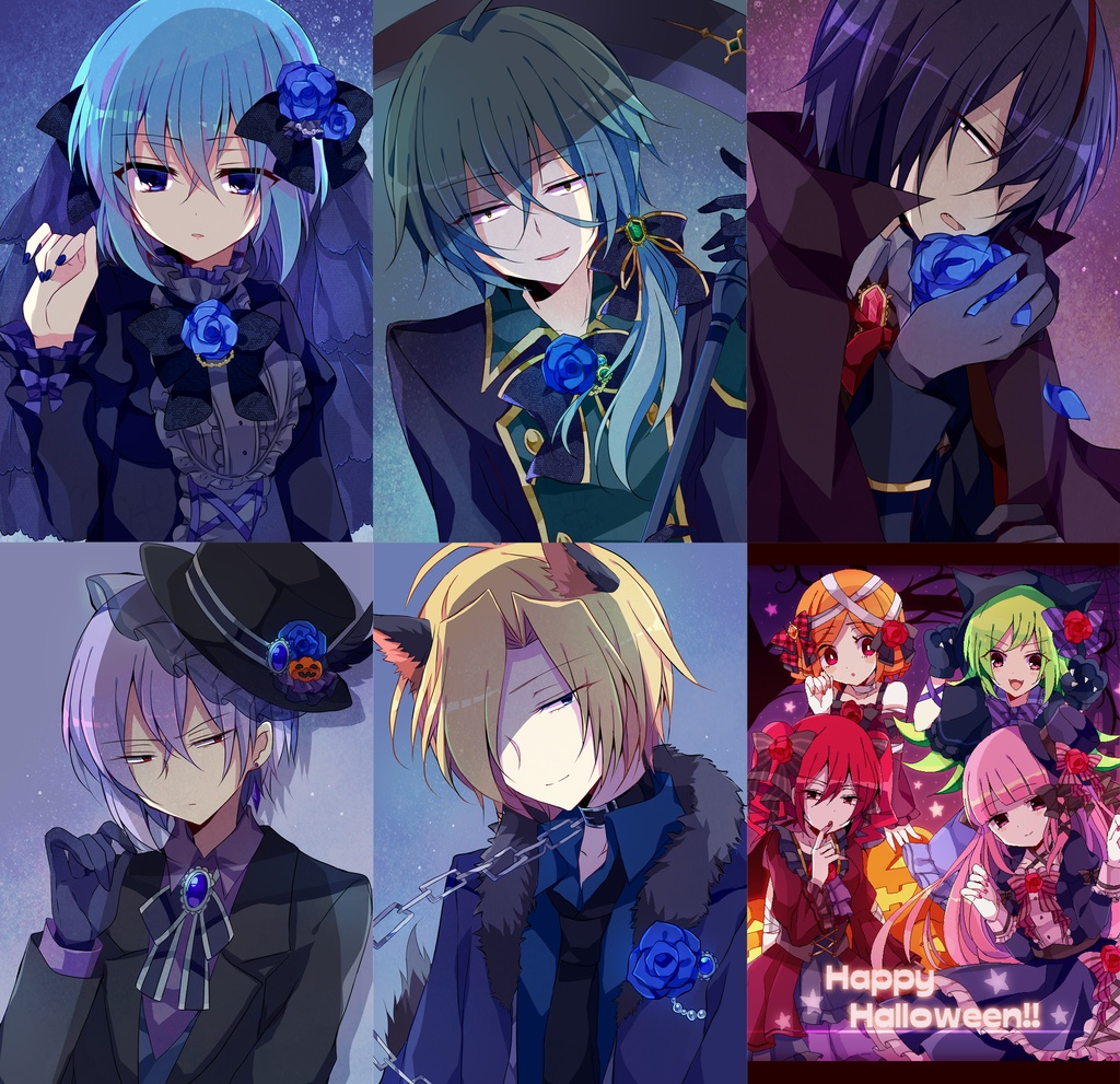 Witch S Heart ハロウィンイラストポストカードセット Blue Star Booth