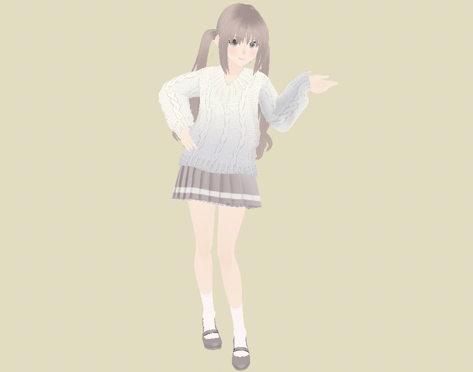 【Free/Support】011 リボンツインテ【VRoid】