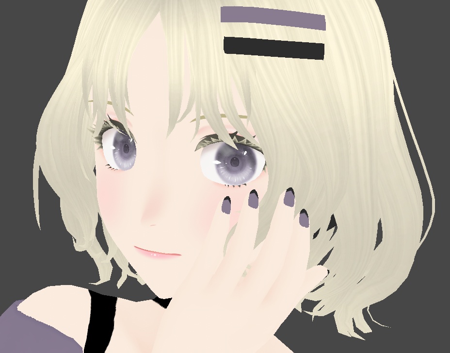 【Free/Support】014 オフショルワンピ【VRoid】おまけ(チョーカー・ネイル)