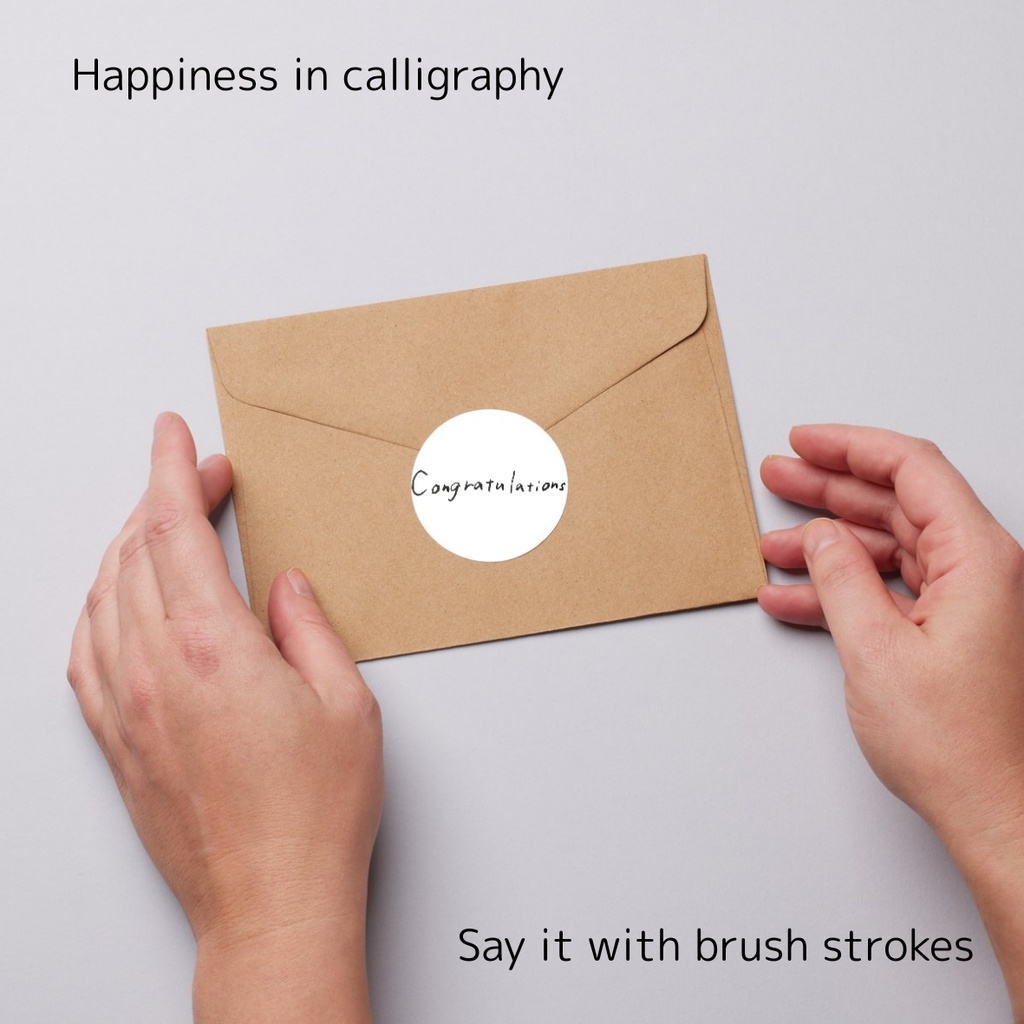「おめでとう」筆文字3点セット|縦・横・英語 “Congratulations”|お祝い・メッセージ素材に