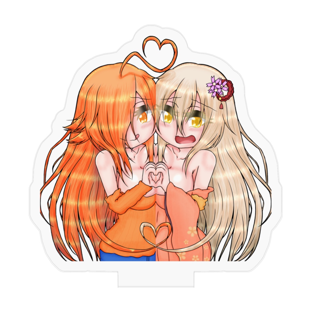 主線 黒Ver. うちの子『ルチア』×天華百剣『瓶割刀』 乳合わせ アクリルフィギュア