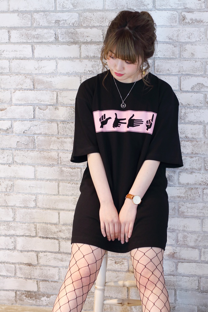 ” sign language”  design T-shirt