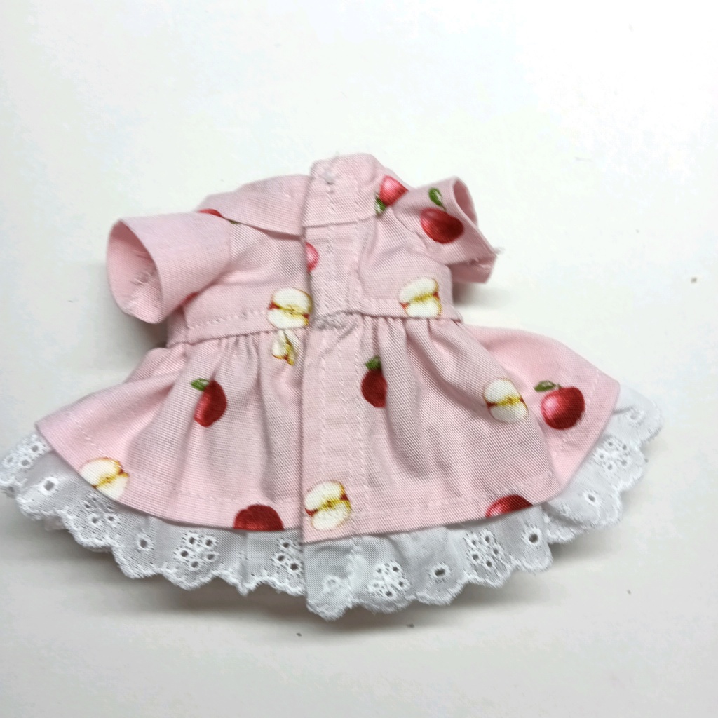 リンゴのリボン付きシングルワンピースセット