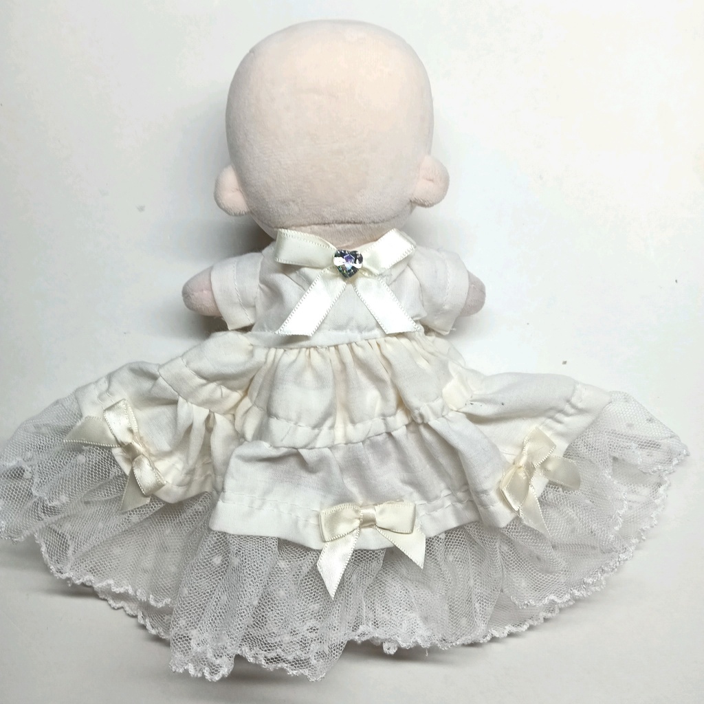 【B品】ホワイトのWギャザードレス