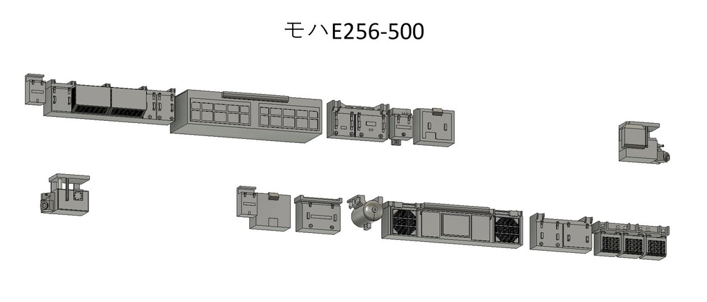 1/80　E257系　床下機器パーツ　５両分         Y-5257