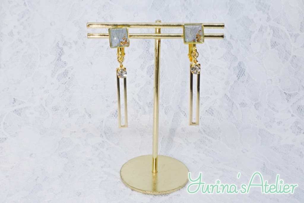 紫陽花の欠片イヤリング