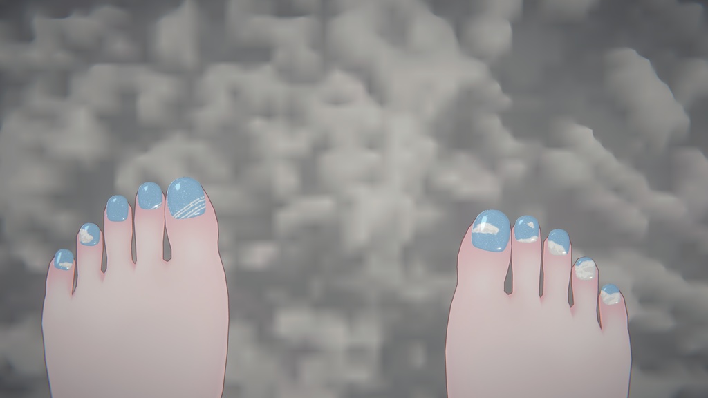 無料【テクスチャのみ】シンプルジェルネイル用テクスチャ「空模様晴」